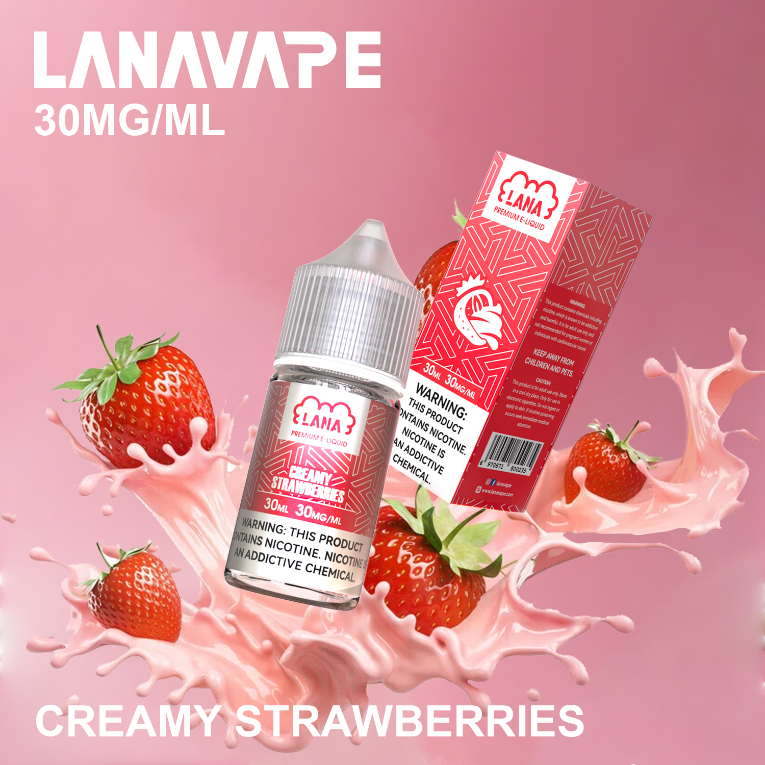 LANA 拉娜 30ml 瓶裝煙油|30MG 冰感強勁・清涼口感升級:圖片 3